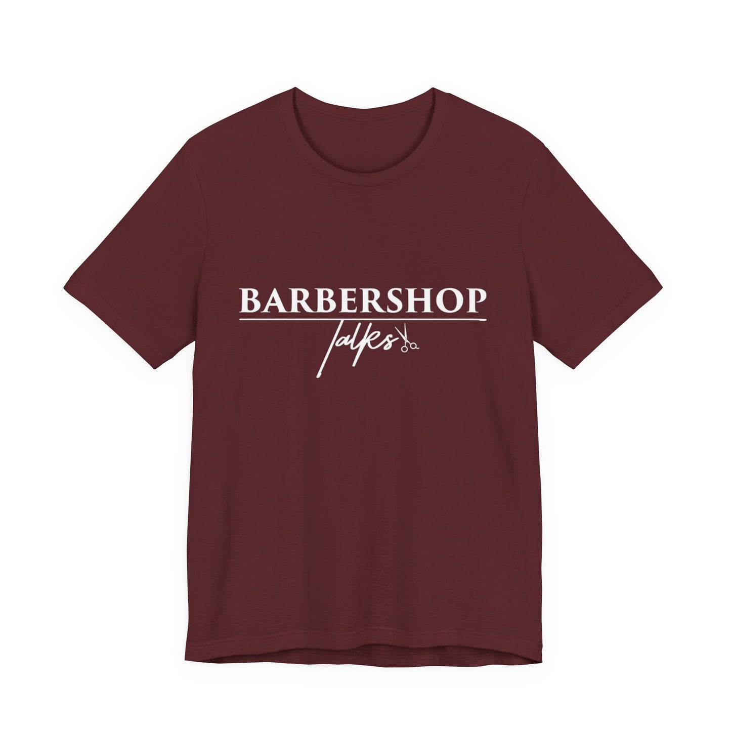 Barbershop Talk Tee — Casual Barber Shop Graphic T-Shirt