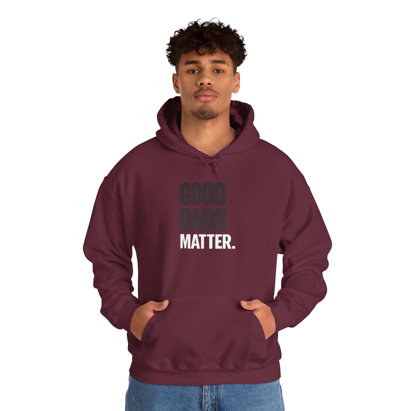 Good Dads Matter Black & White Adult Hoodie