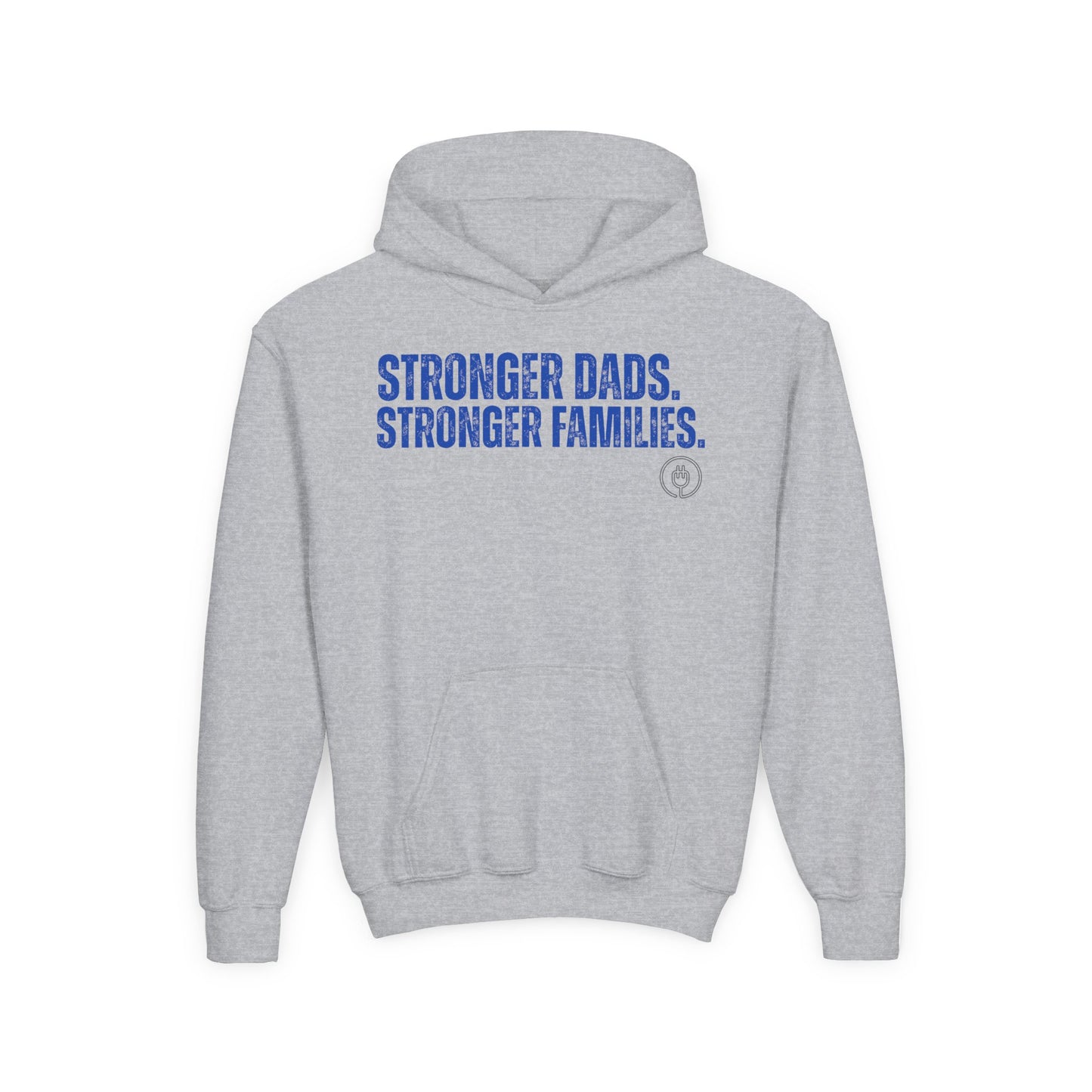Youth Hoodie - "Stronger Dads. Stronger Families." Inspirational Kid’s Pullover