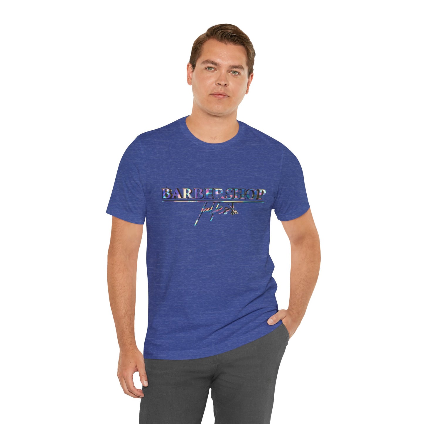 Barbershop Vibes Tee — 'Barbershop Life' Retro Script T-Shirt