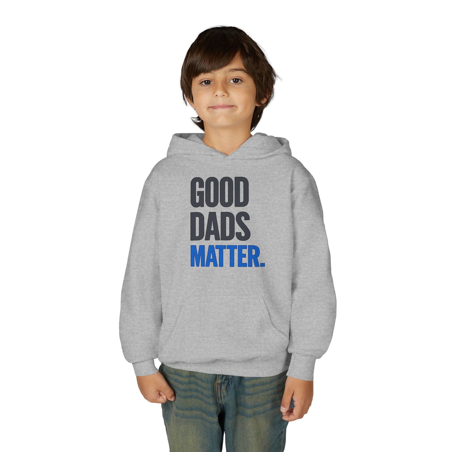 Good Dads Matter Black & Blue Youth Hoodie