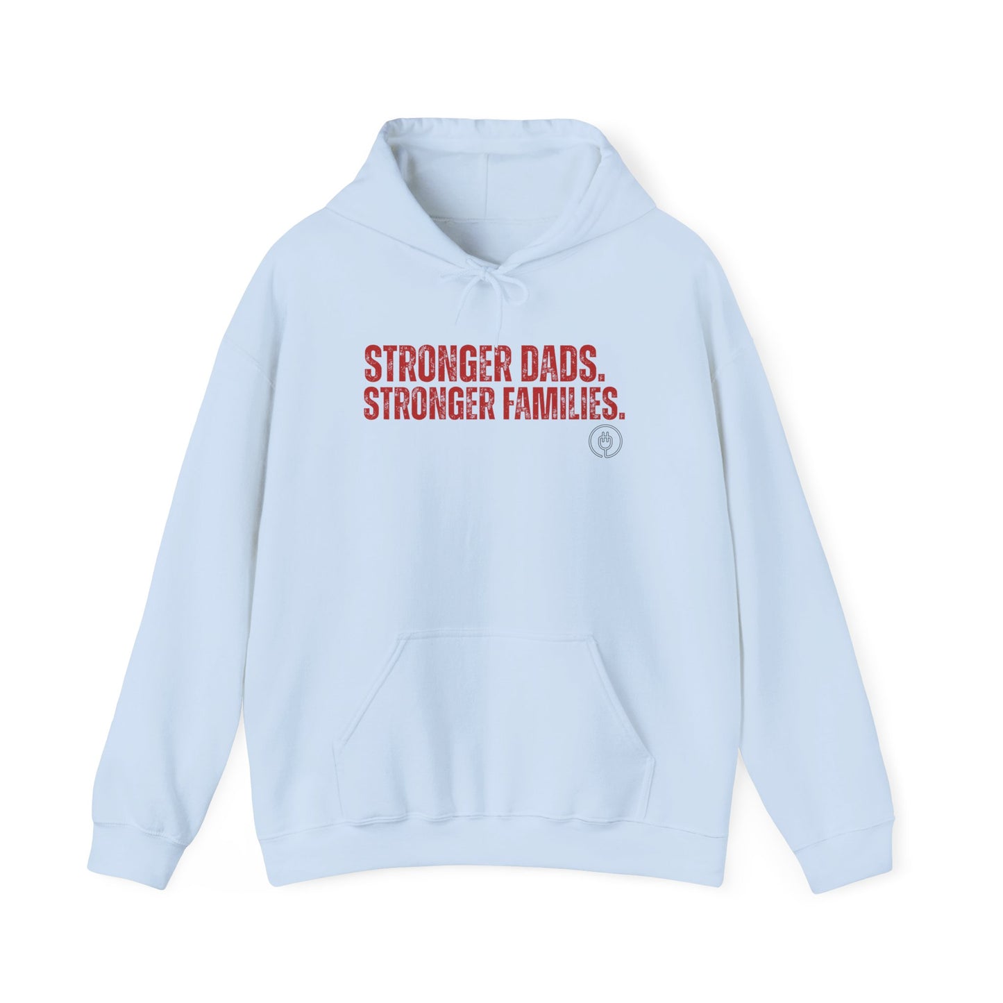 Hoodie — "Stronger Dads. Stronger Families." Crewneck Hoodie | Fatherhood Advocacy Gift