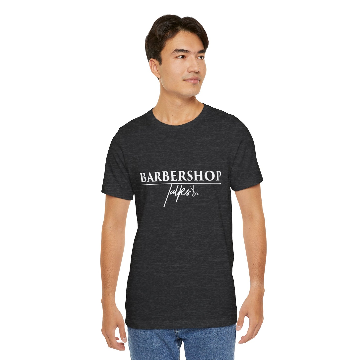 Barbershop Talk Tee — Casual Barber Shop Graphic T-Shirt