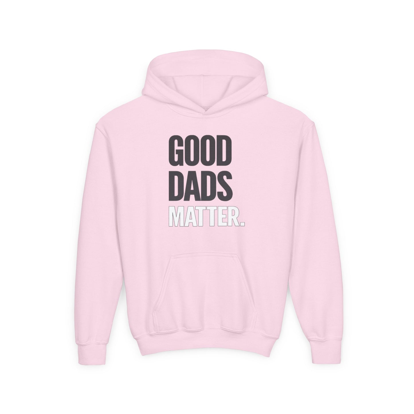 Good Dads Matter. Black and White Youth Hoodie