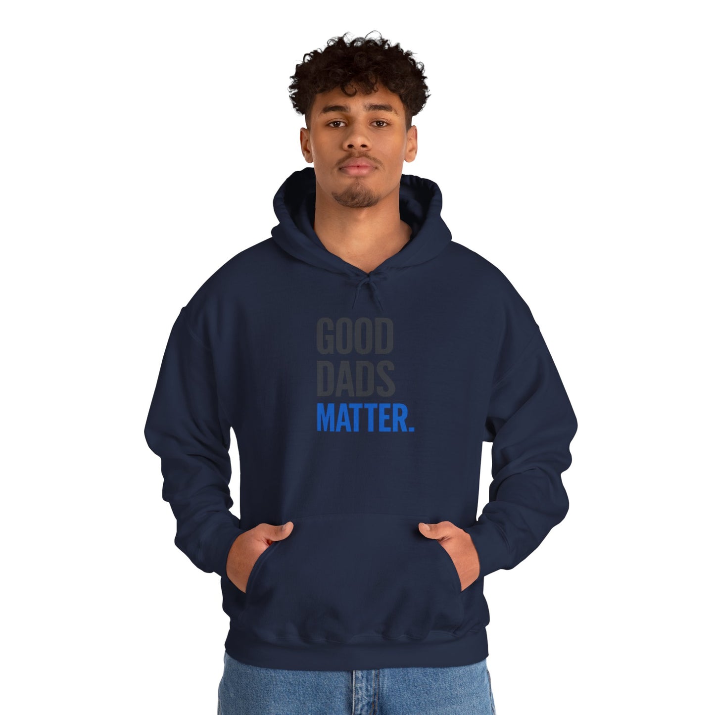 Good Dads Matter Black & Blue Adult Hoodie