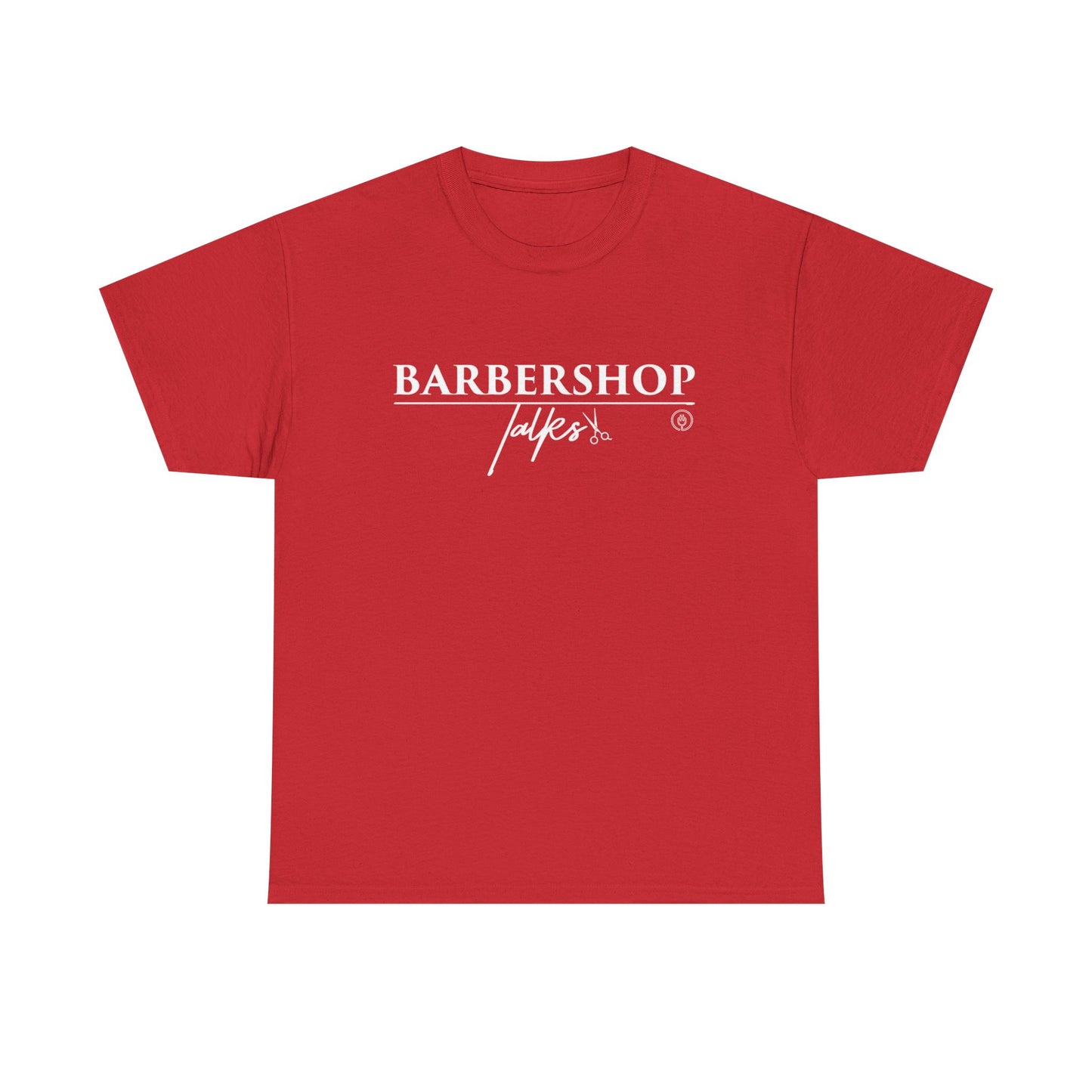 Barbershop Talk Logo White Shirt
