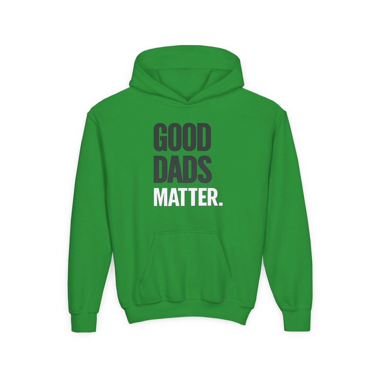 Good Dads Matter. Black and White Youth Hoodie