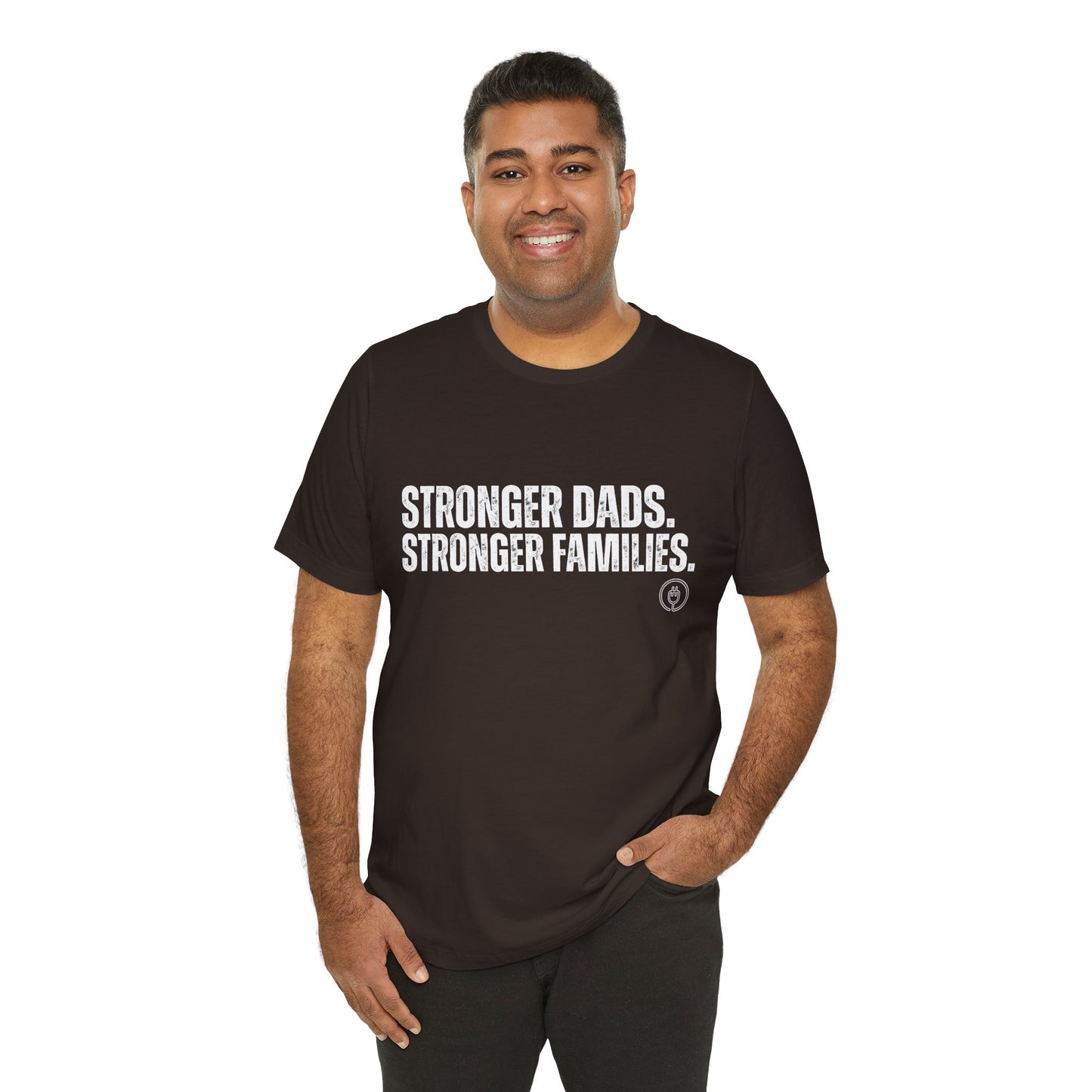 Strong Fathers Tee — "Stronger Dads. Stronger Families." Patriotic Family Pride T‑Shirt