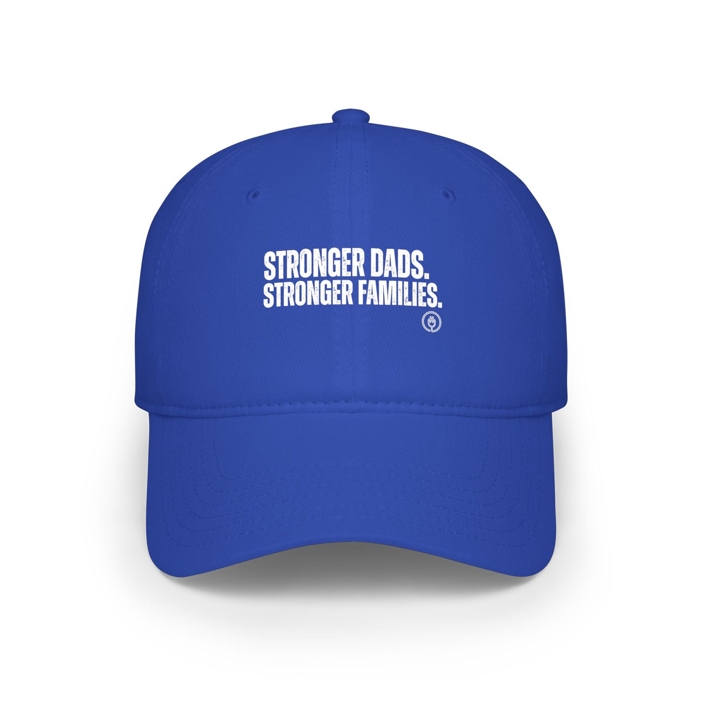 Dad Strength Baseball Cap — "Stronger Dads, Stronger Families." Red Low-Profile Hat