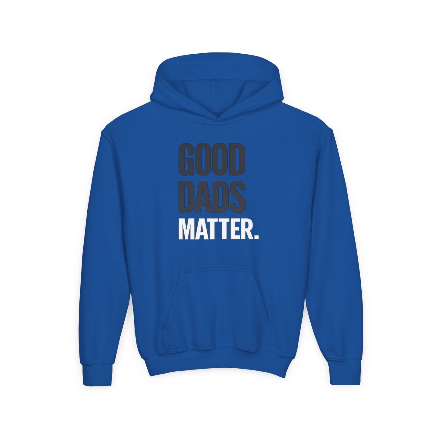 Good Dads Matter. Black and White Youth Hoodie