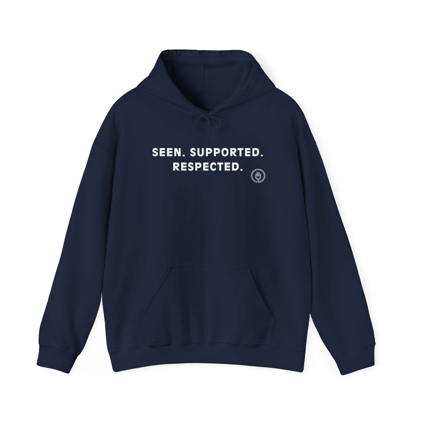 Seen. Supported. Respected. Adult Hoodie