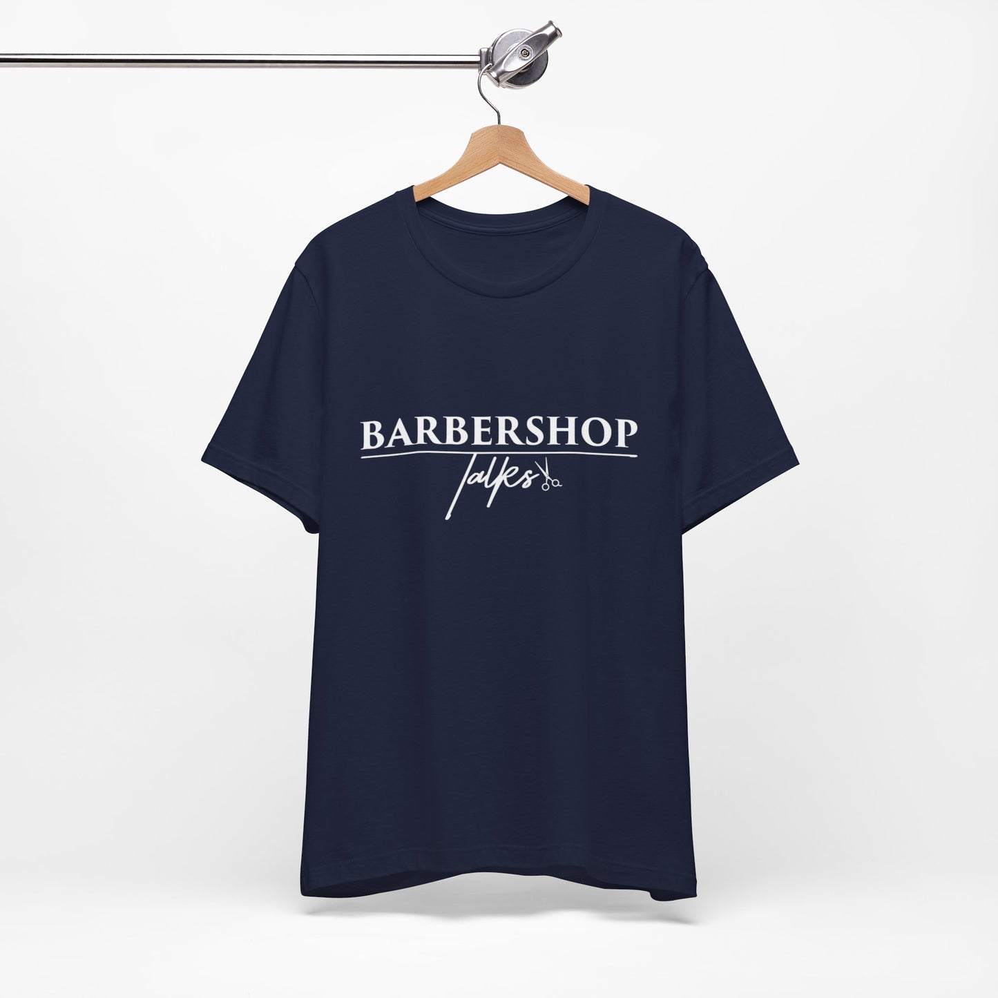 Barbershop Talk Tee — Casual Barber Shop Graphic T-Shirt
