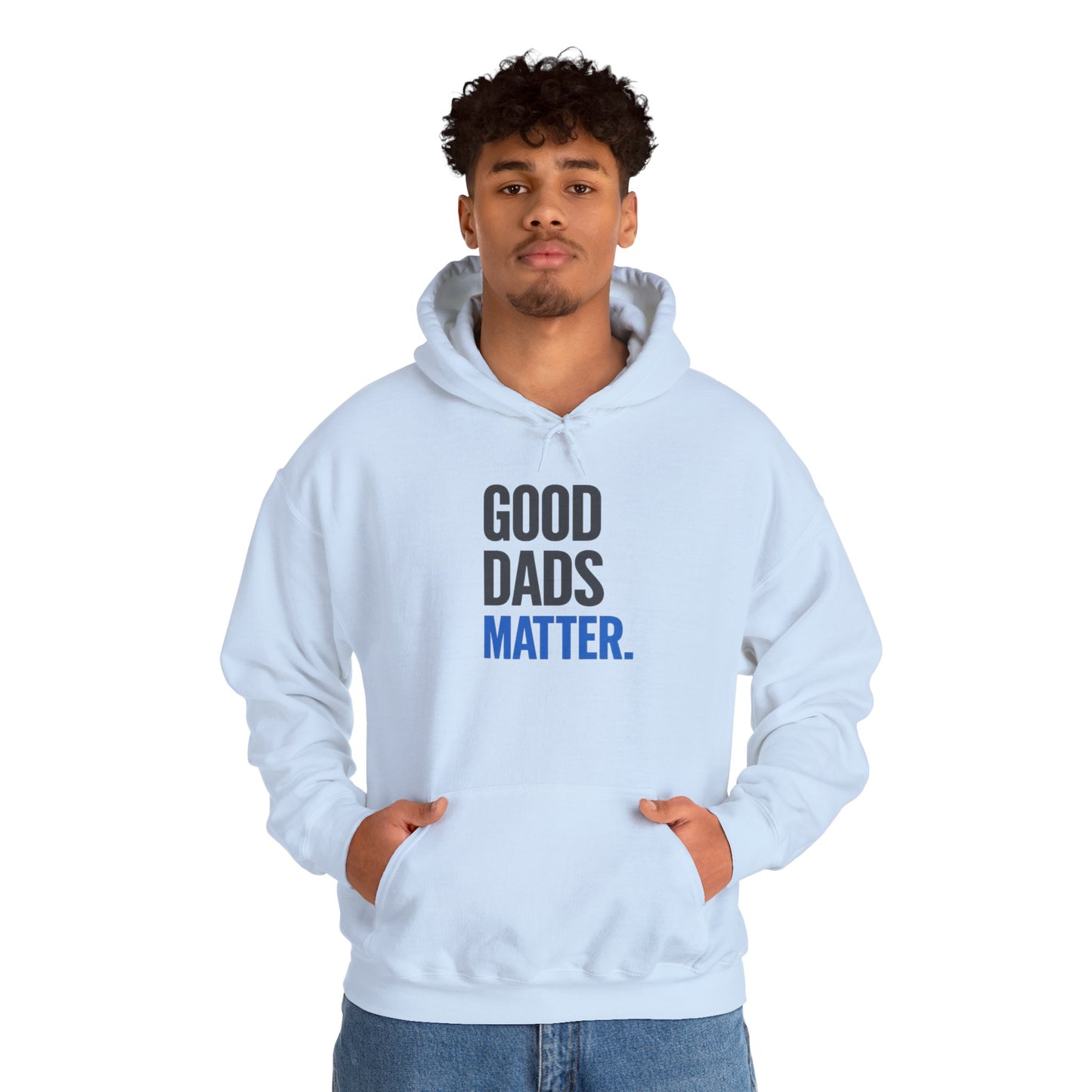 Good Dads Matter Black & Blue Adult Hoodie
