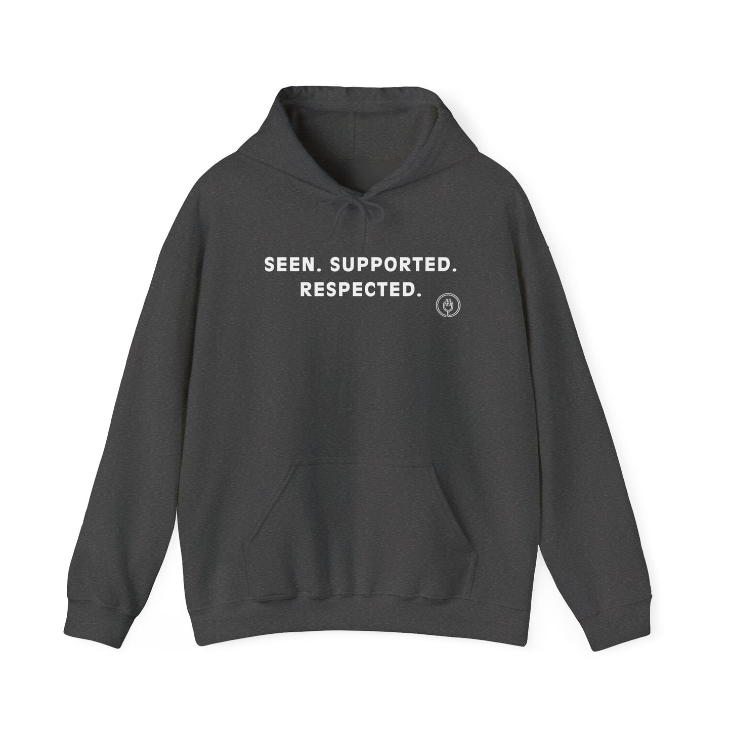 Seen. Supported. Respected. Adult Hoodie