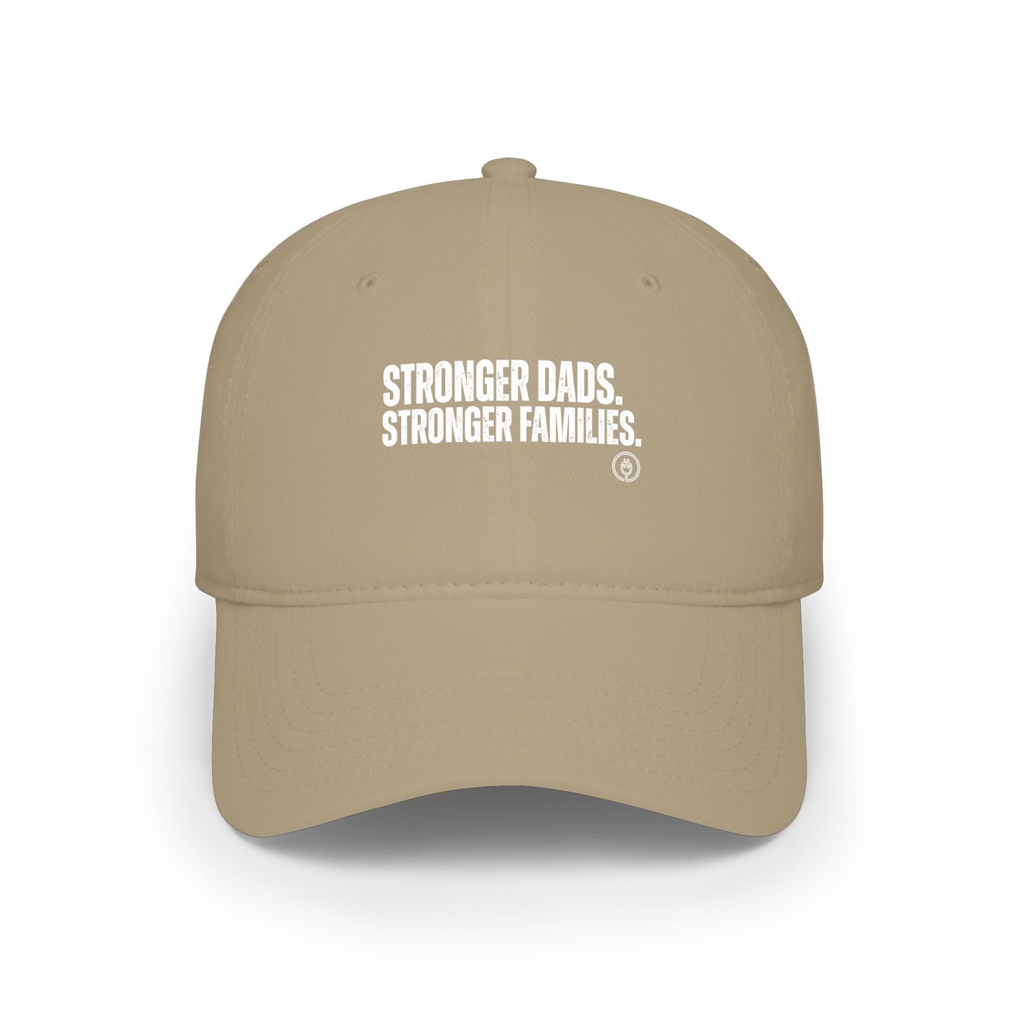 Dad Strength Baseball Cap — "Stronger Dads, Stronger Families." Red Low-Profile Hat