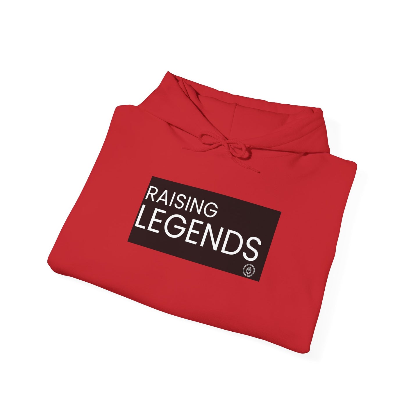 Raising Legends Hoodie - Bold Black Box Text Sweatshirt for Parents & Mentors