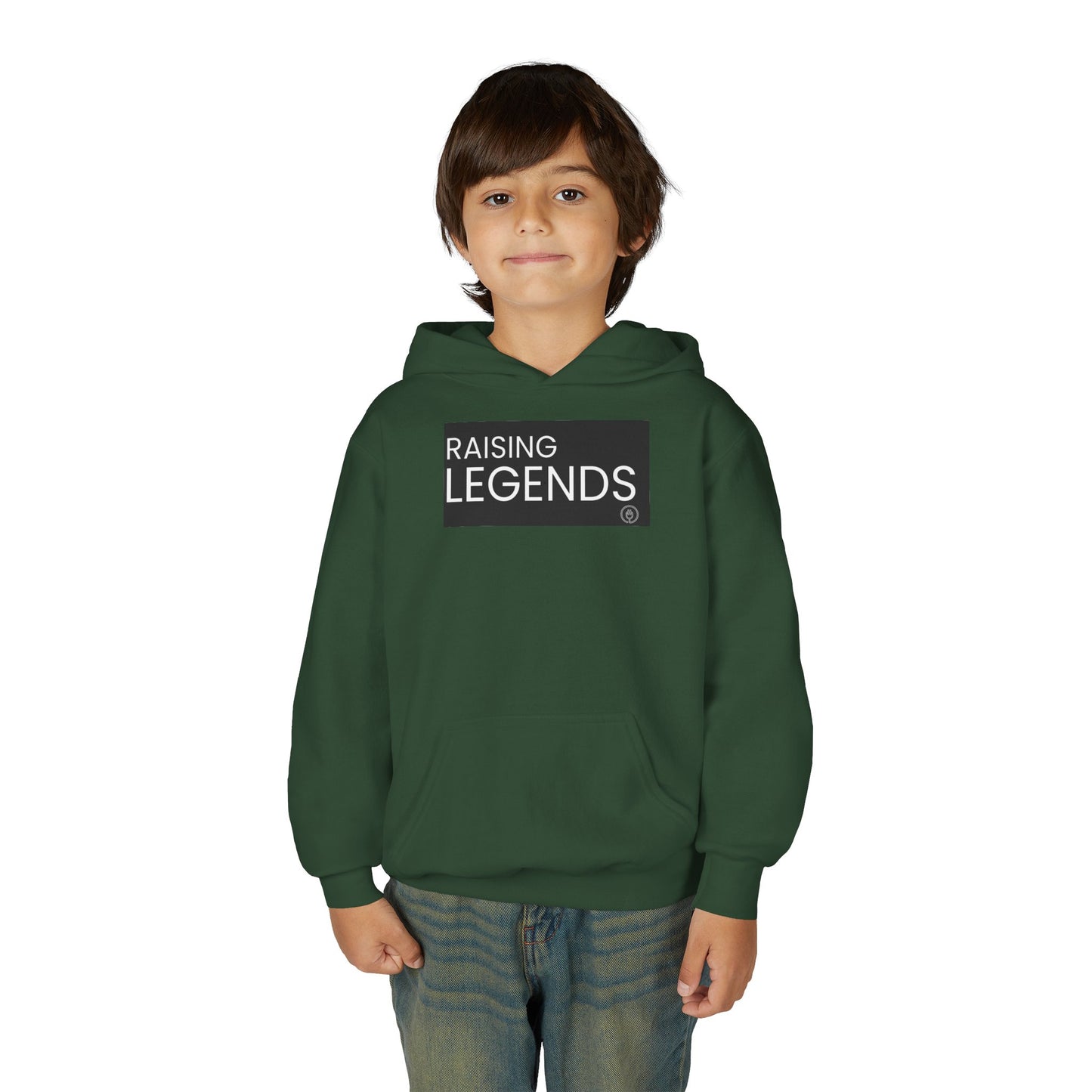 Youth Hoodie — "Raising Legends" Graphic Pullover for Kids