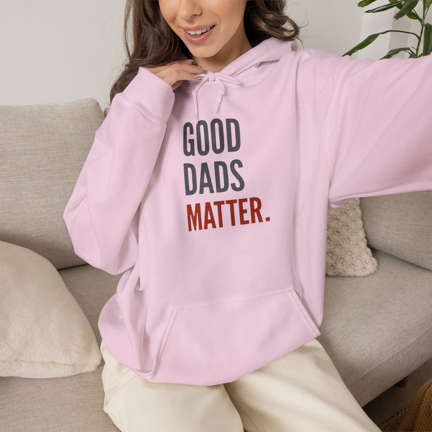 Good Dads Matter Black & Red Adult Hoodie