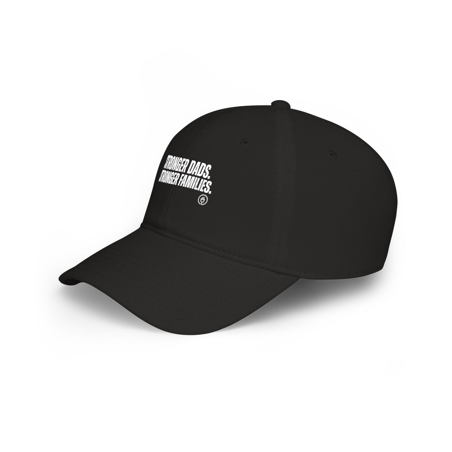 Dad Strength Baseball Cap — "Stronger Dads, Stronger Families." Red Low-Profile Hat