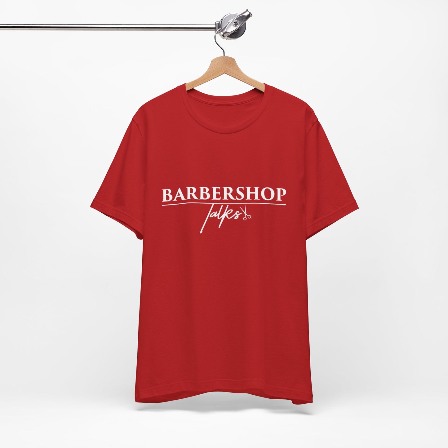 Barbershop Talk Tee — Casual Barber Shop Graphic T-Shirt