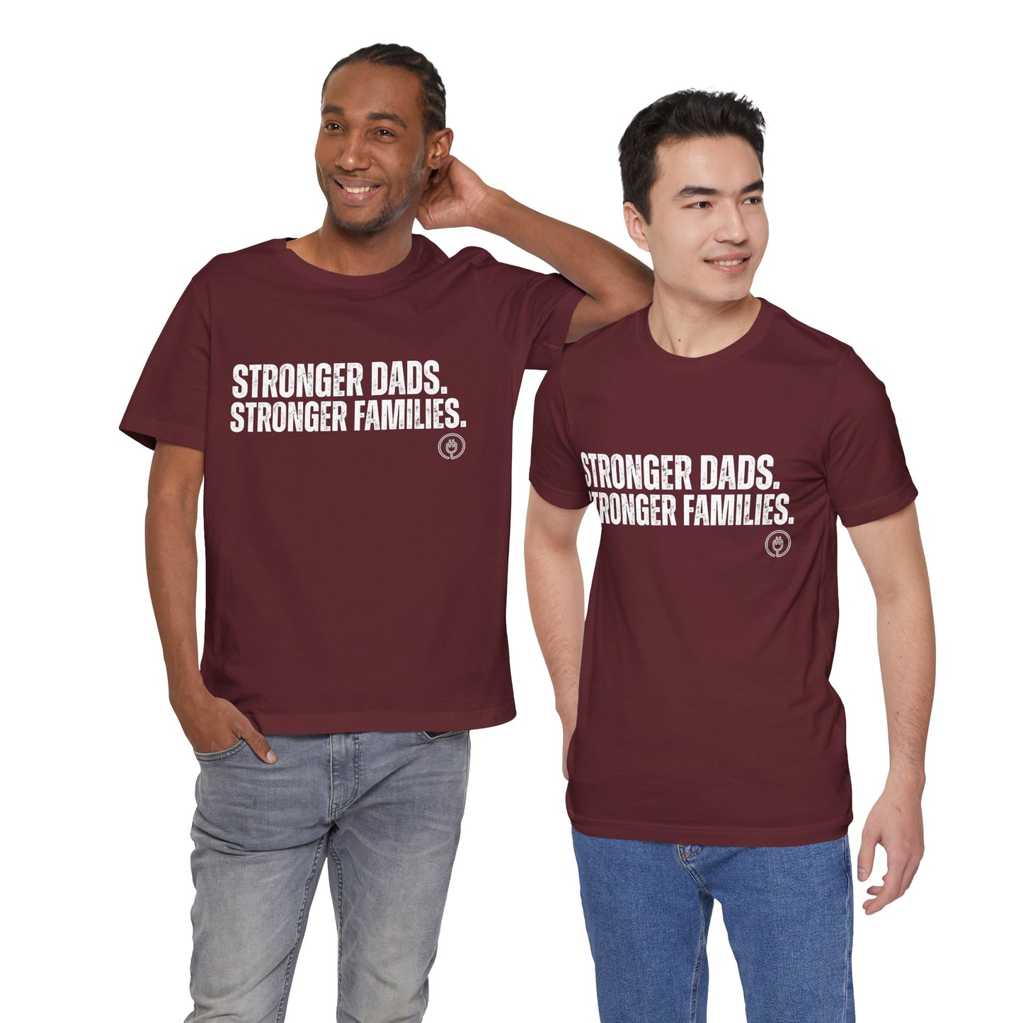 Strong Fathers Tee — "Stronger Dads. Stronger Families." Patriotic Family Pride T‑Shirt