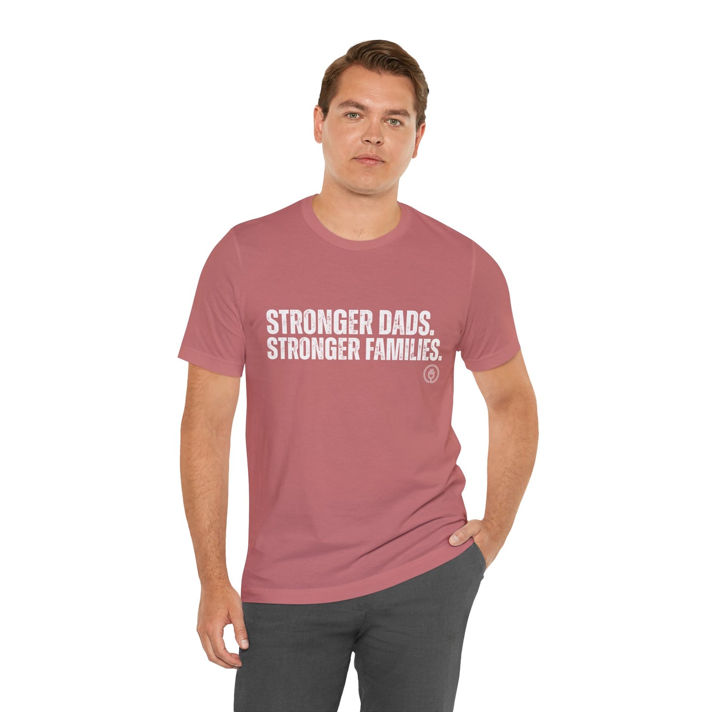 Strong Fathers Tee — "Stronger Dads. Stronger Families." Patriotic Family Pride T‑Shirt