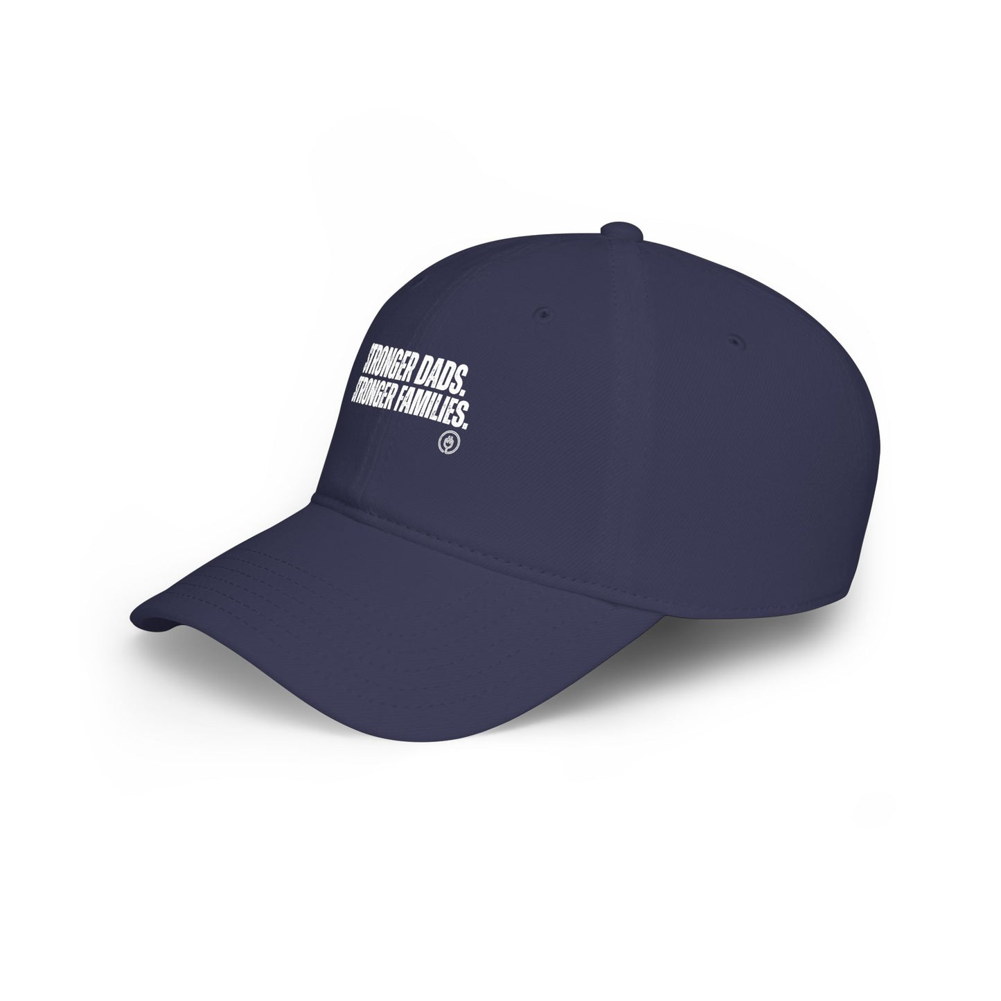 Dad Strength Baseball Cap — "Stronger Dads, Stronger Families." Red Low-Profile Hat