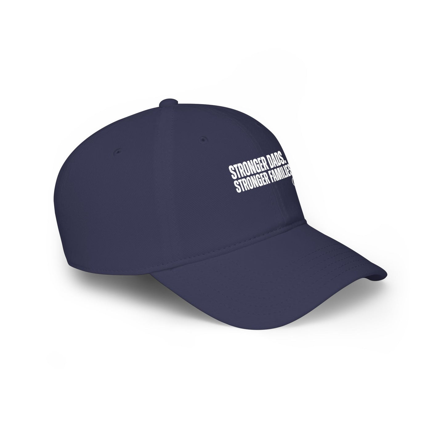 Dad Strength Baseball Cap — "Stronger Dads, Stronger Families." Red Low-Profile Hat