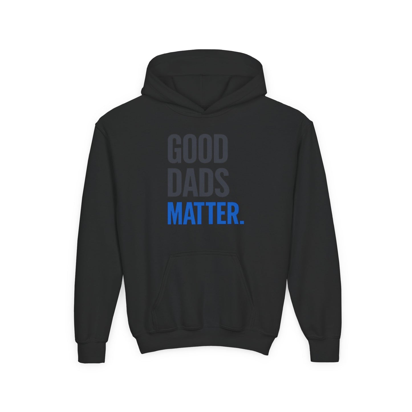 Good Dads Matter Black & Blue Youth Hoodie