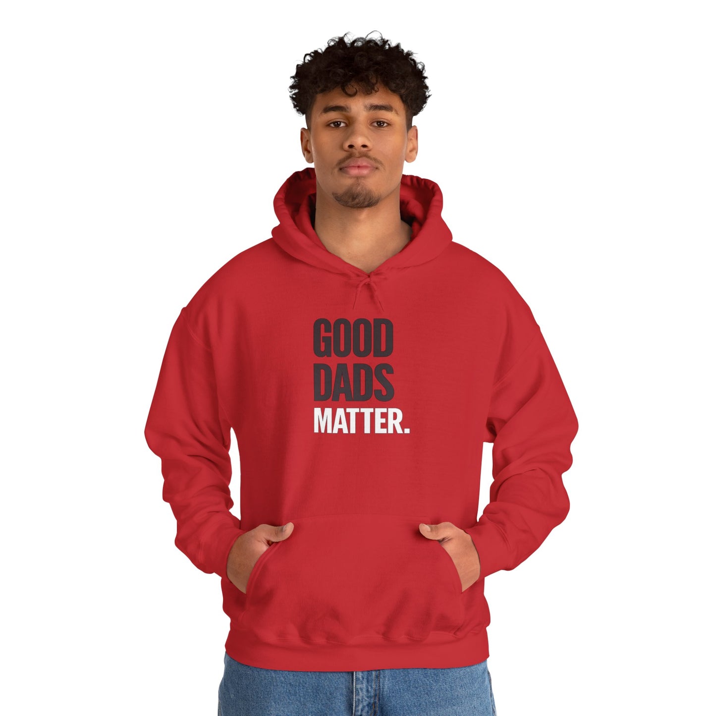 Good Dads Matter Black & White Adult Hoodie