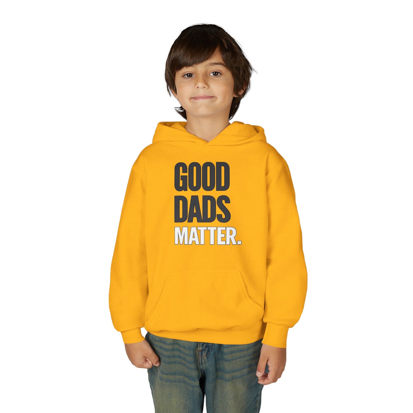 Good Dads Matter. Black and White Youth Hoodie