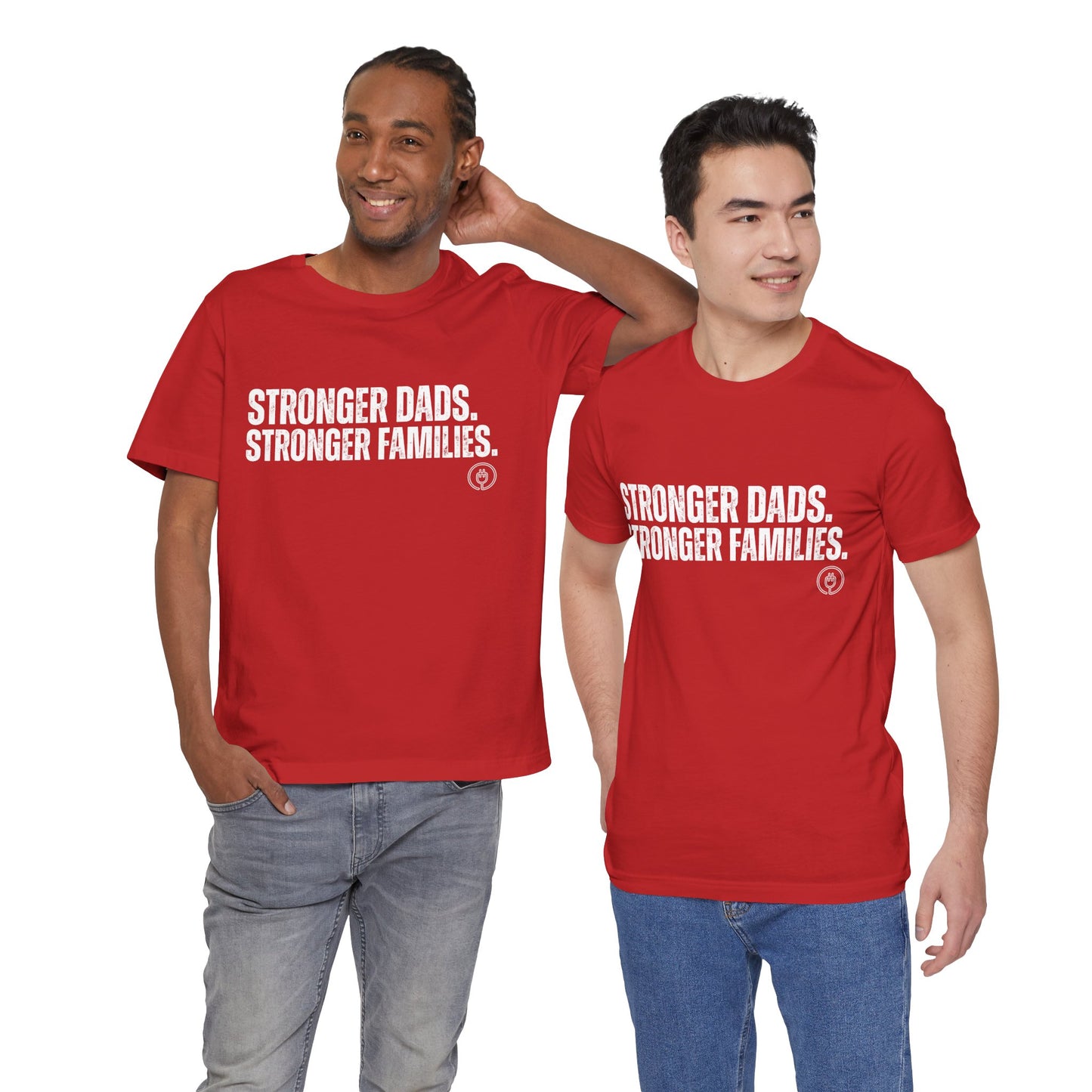 Strong Fathers Tee — "Stronger Dads. Stronger Families." Patriotic Family Pride T‑Shirt
