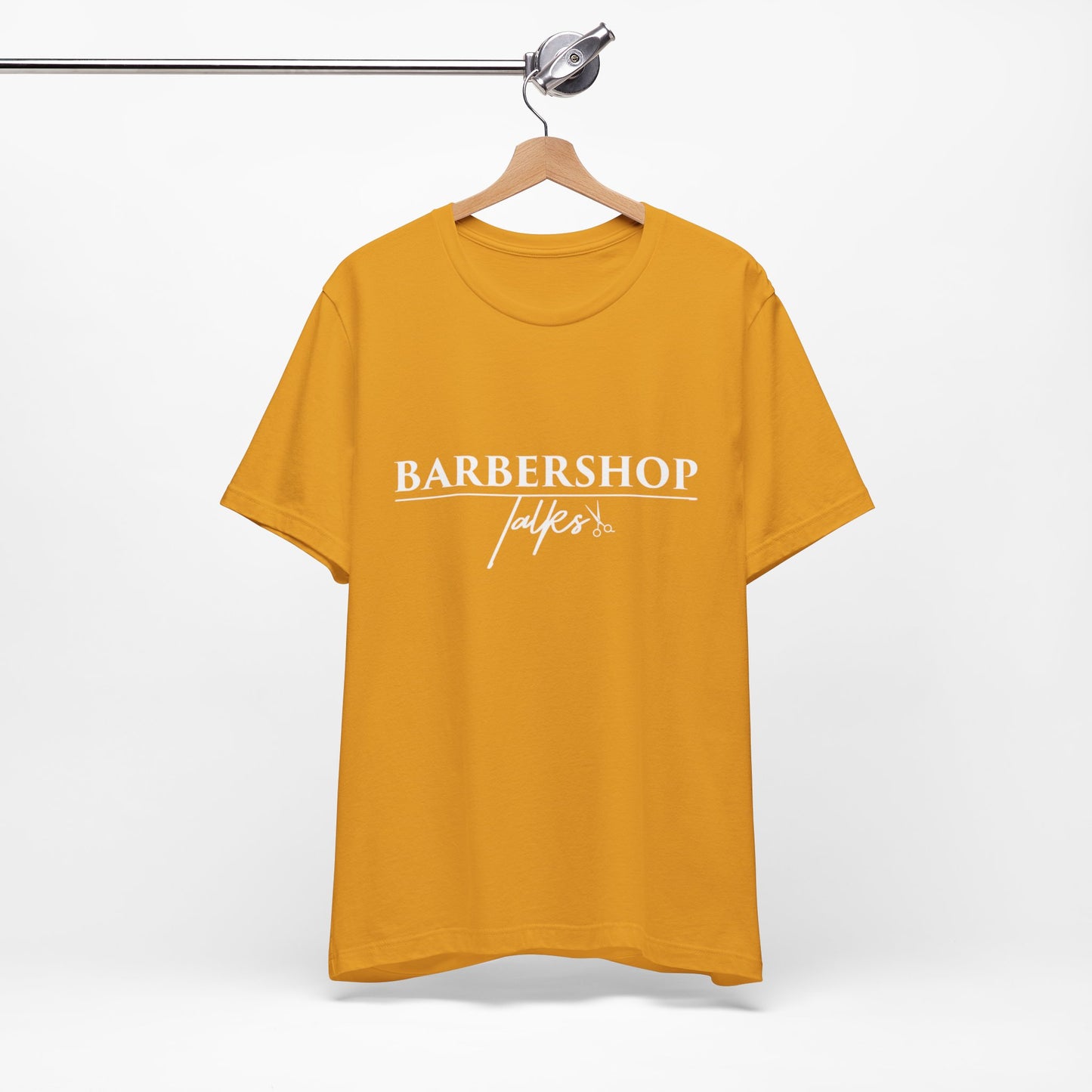 Barbershop Talk Tee — Casual Barber Shop Graphic T-Shirt