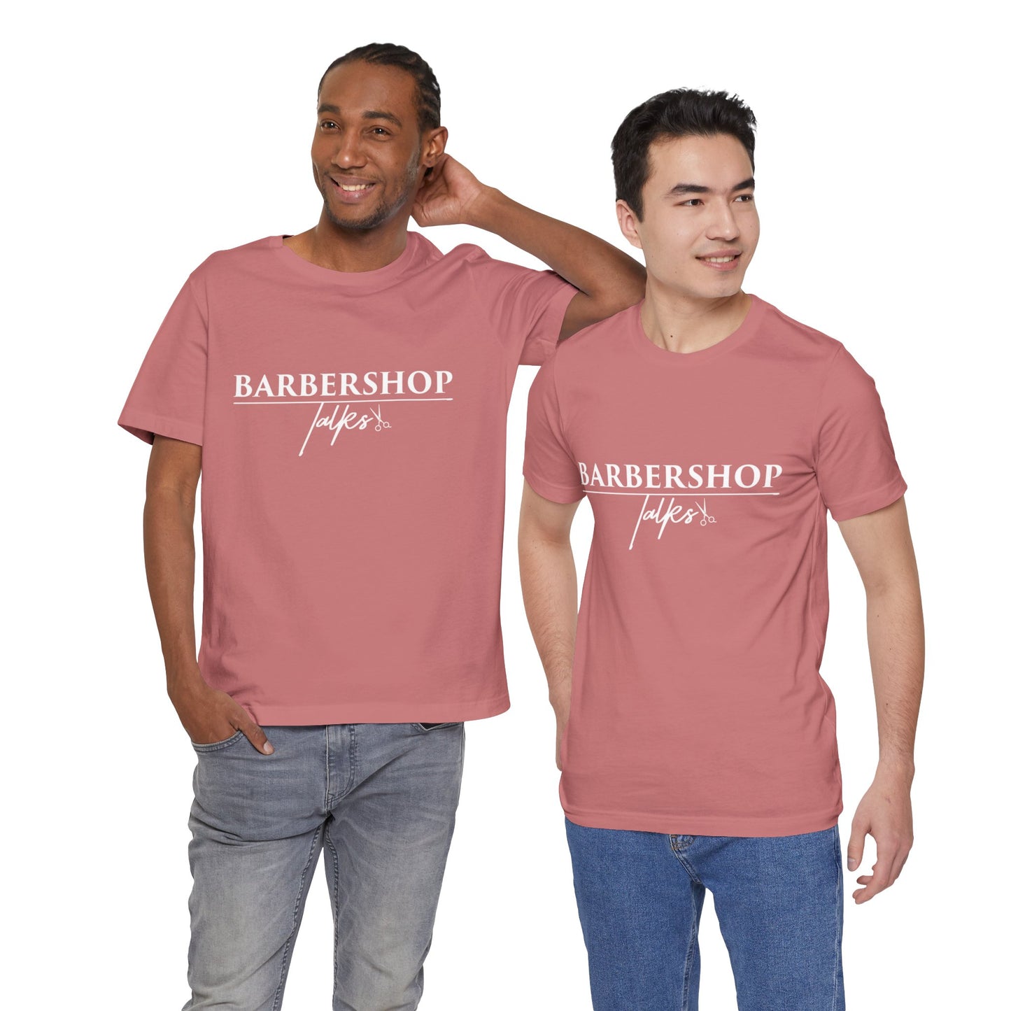 Barbershop Talk Tee — Casual Barber Shop Graphic T-Shirt