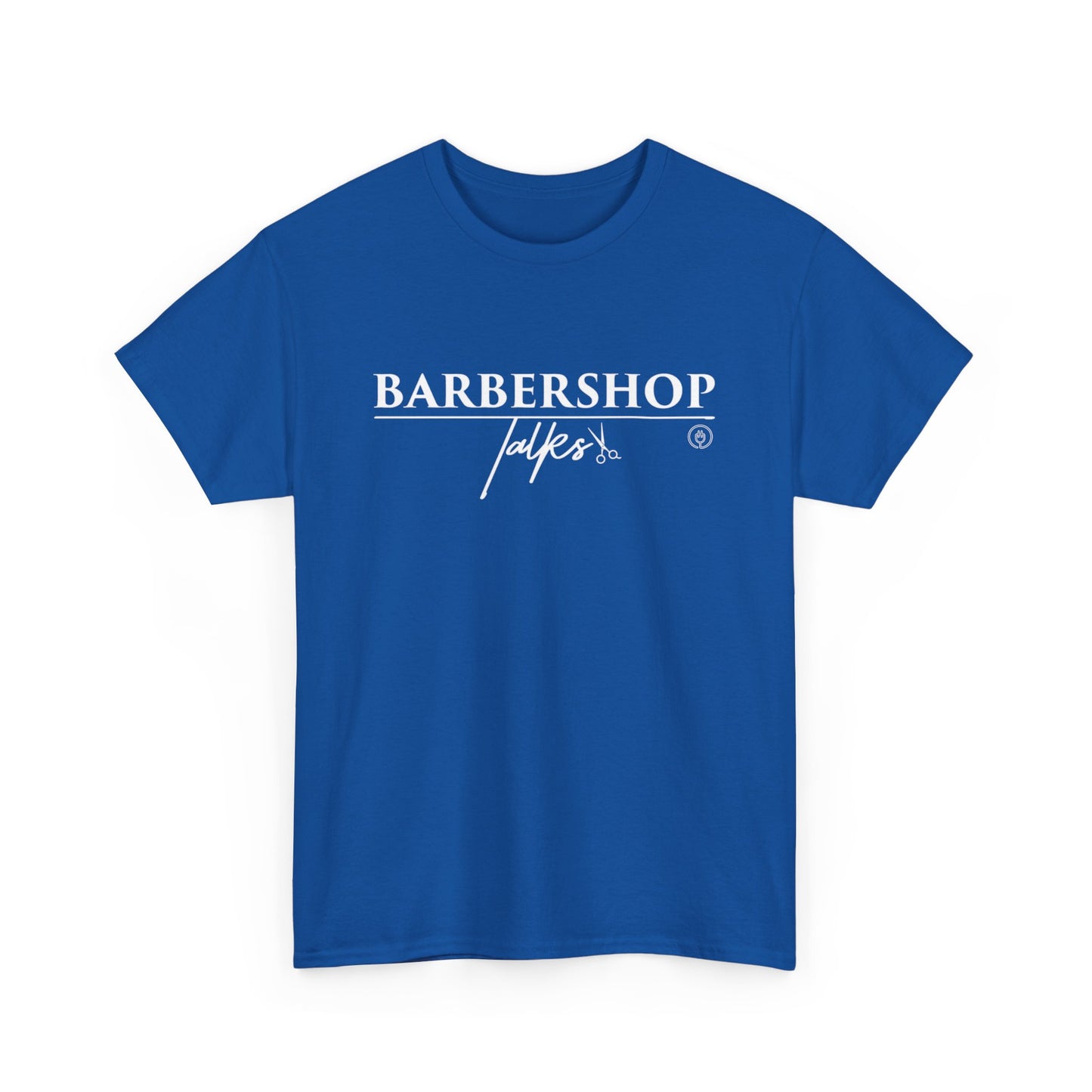 Barbershop Talk Logo White Shirt