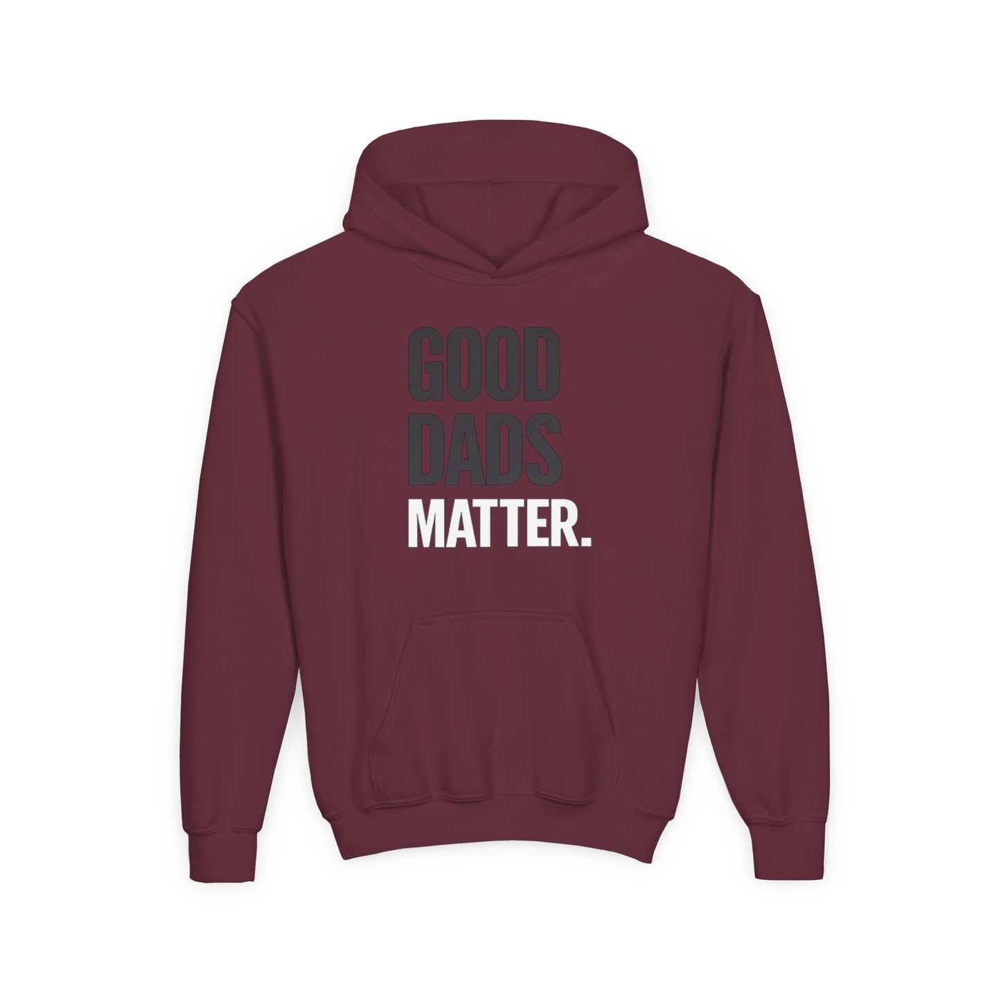 Good Dads Matter. Black and White Youth Hoodie
