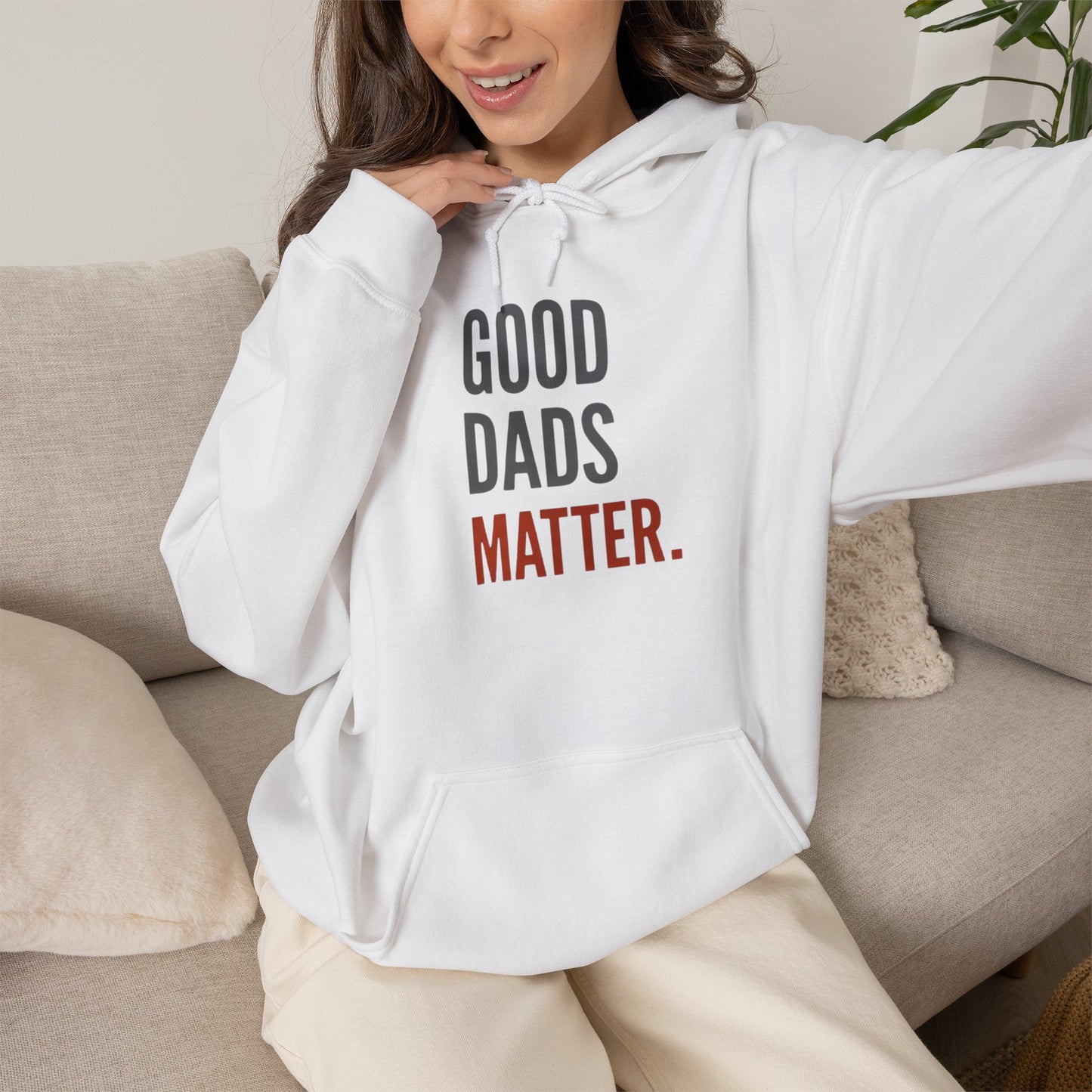 Good Dads Matter Black & Red Adult Hoodie