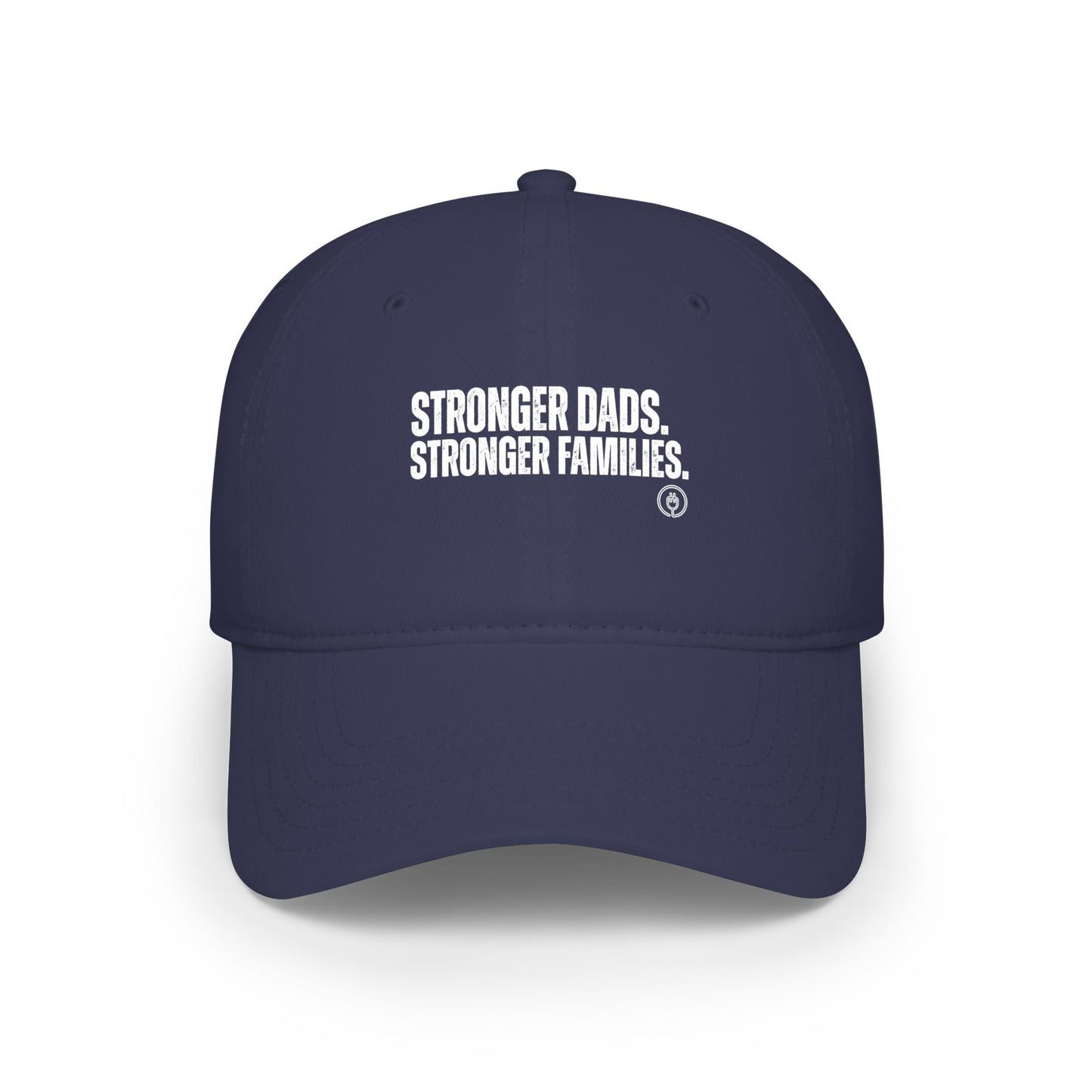 Dad Strength Baseball Cap — "Stronger Dads, Stronger Families." Red Low-Profile Hat