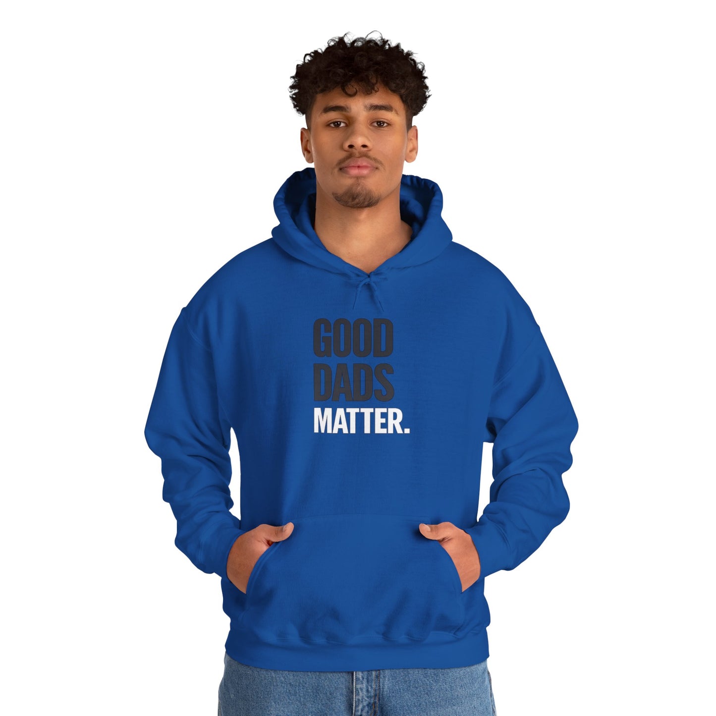 Good Dads Matter Black & White Adult Hoodie