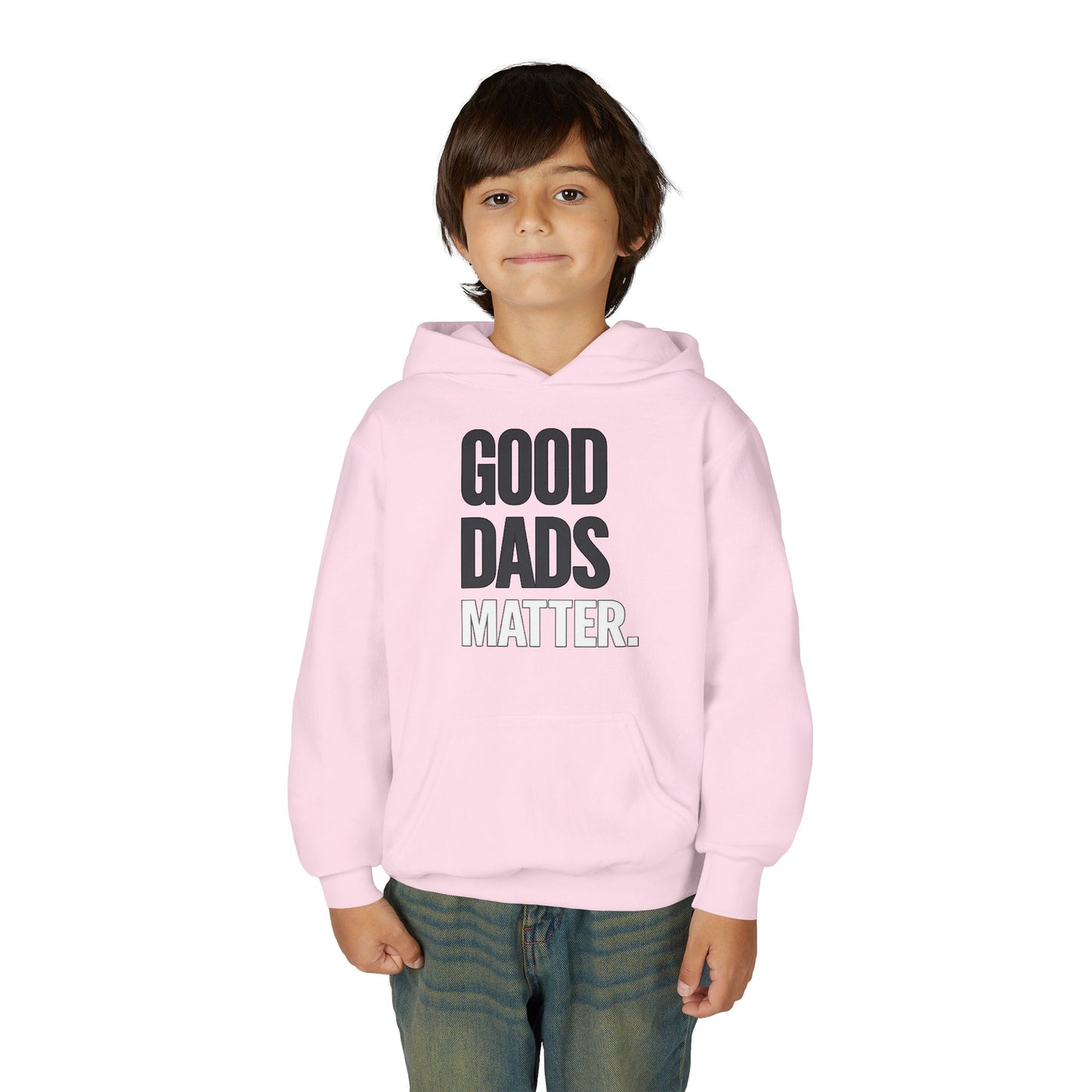 Good Dads Matter. Black and White Youth Hoodie