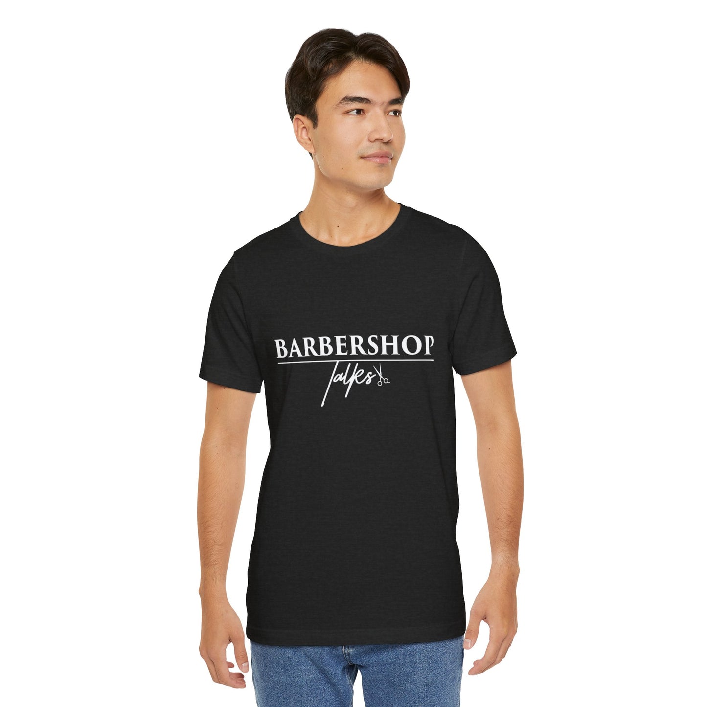 Barbershop Talk Tee — Casual Barber Shop Graphic T-Shirt
