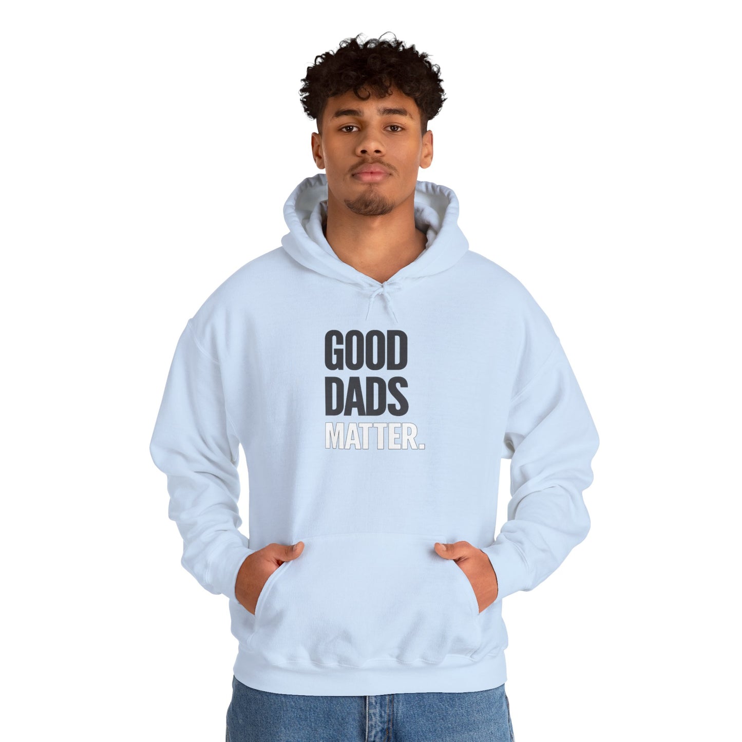 Good Dads Matter Black & White Adult Hoodie