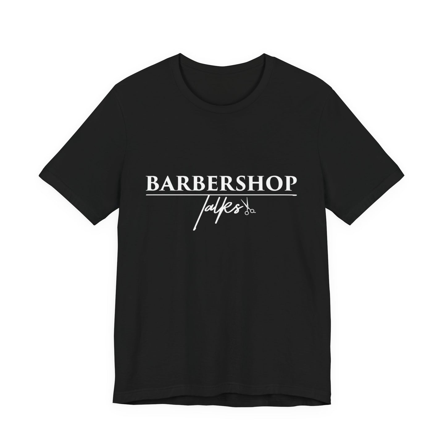 Barbershop Talk Tee — Casual Barber Shop Graphic T-Shirt