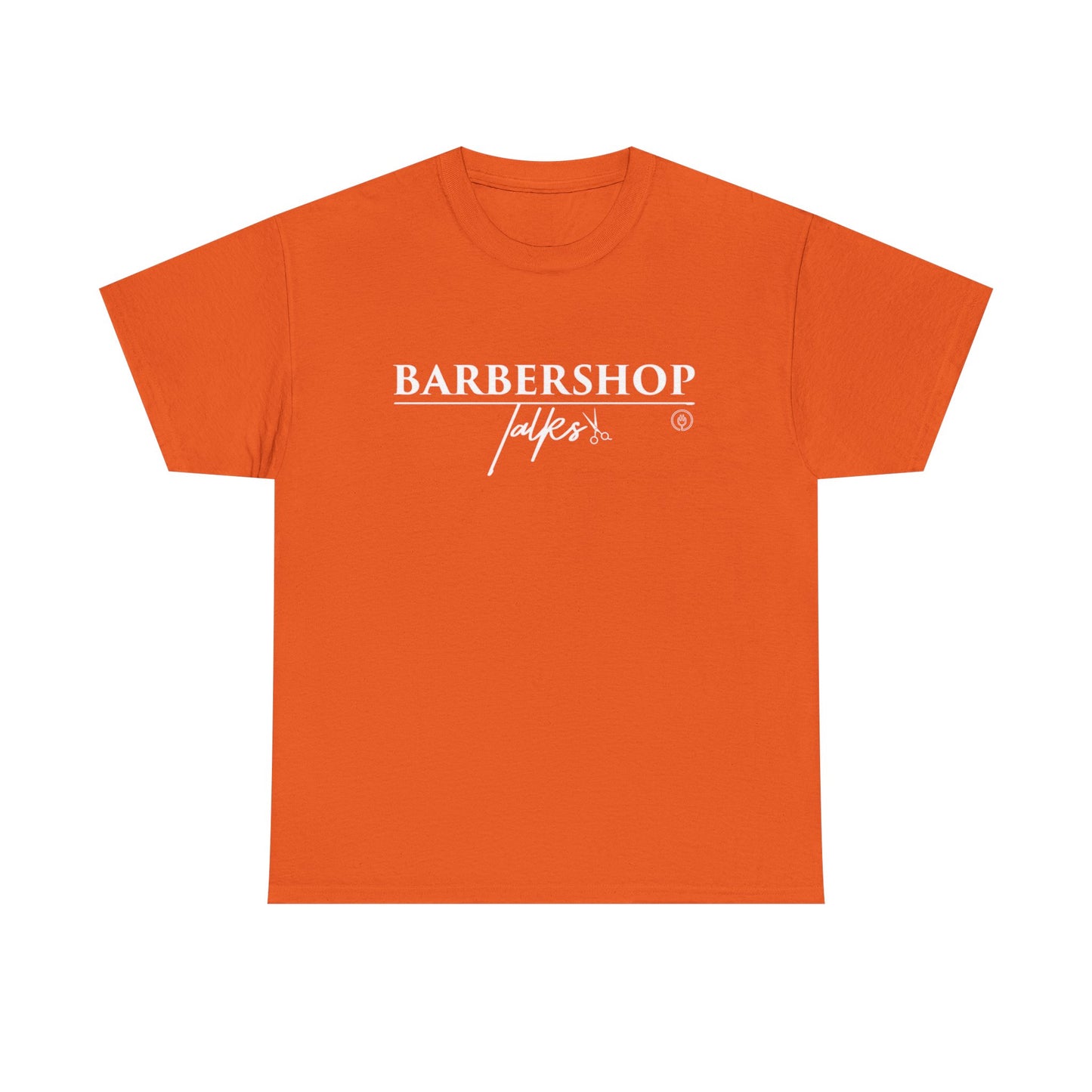 Barbershop Talk Logo White Shirt