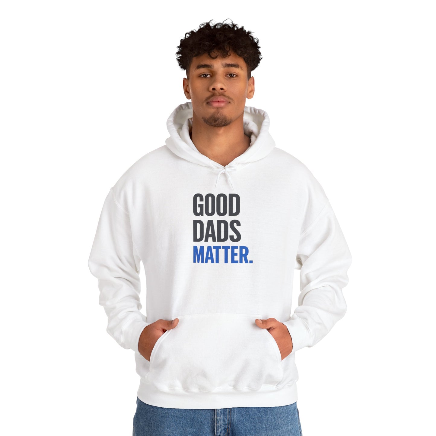 Good Dads Matter Black & Blue Adult Hoodie