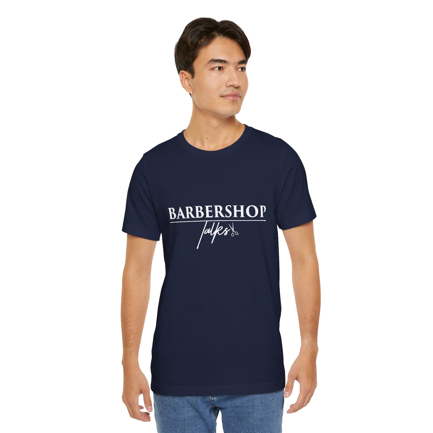 Barbershop Talk Tee — Casual Barber Shop Graphic T-Shirt