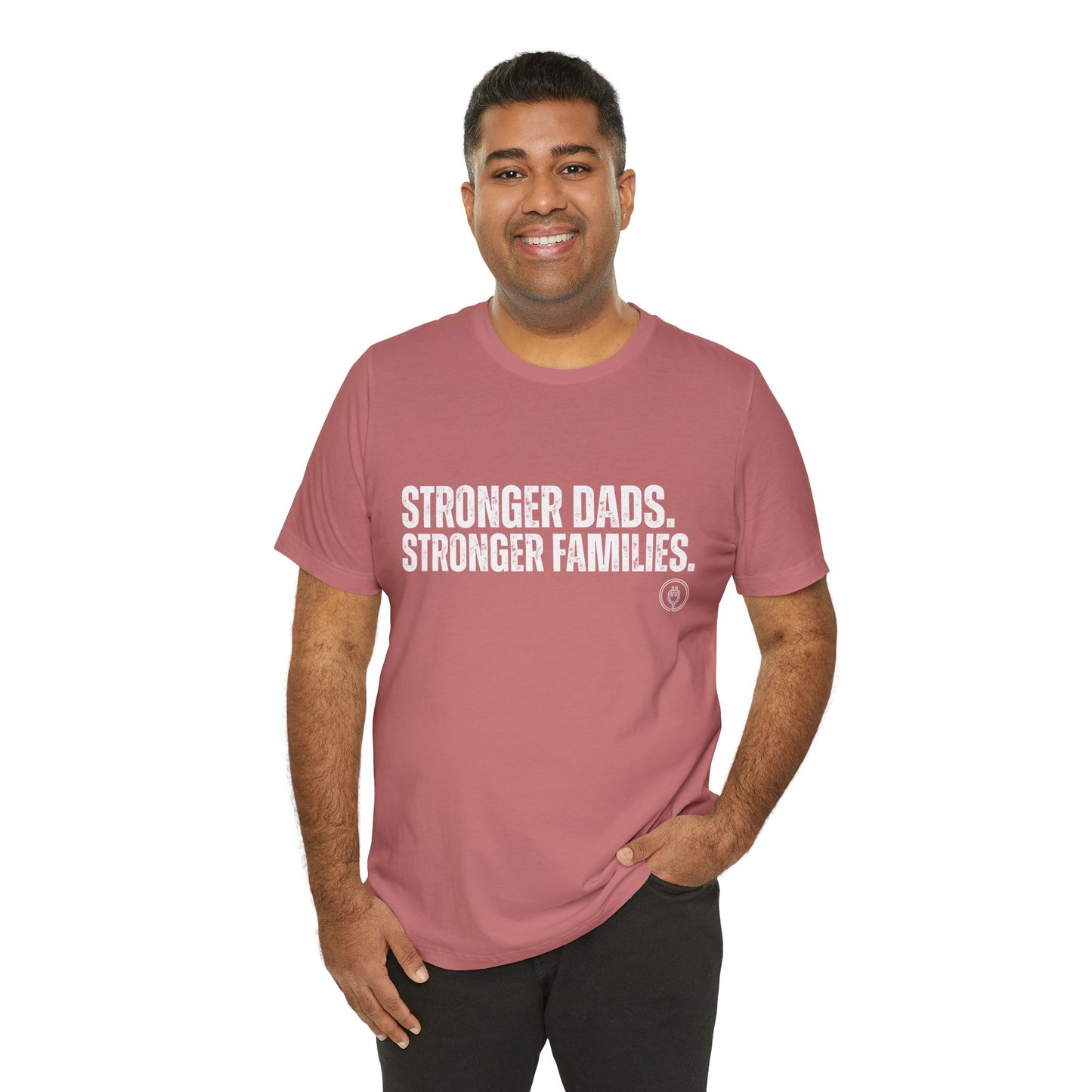 Strong Fathers Tee — "Stronger Dads. Stronger Families." Patriotic Family Pride T‑Shirt