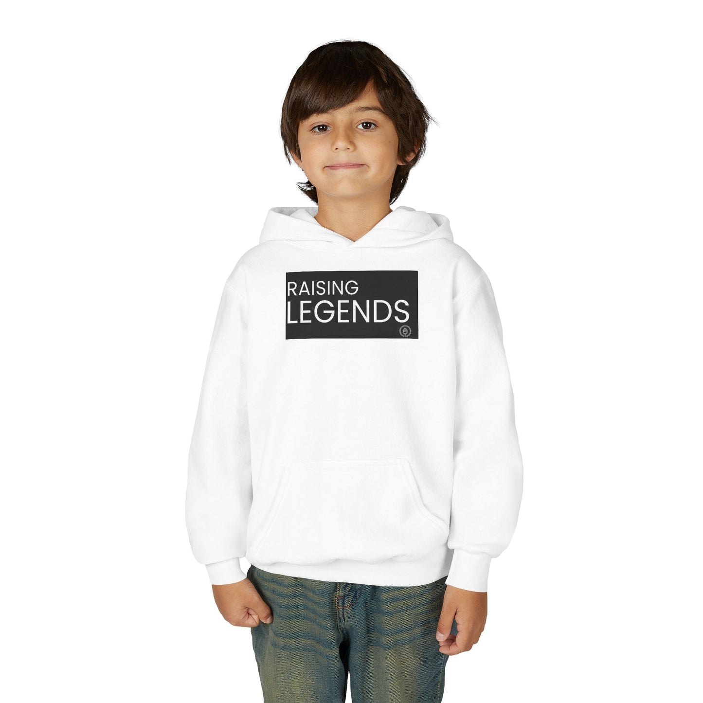 Youth Hoodie — "Raising Legends" Graphic Pullover for Kids