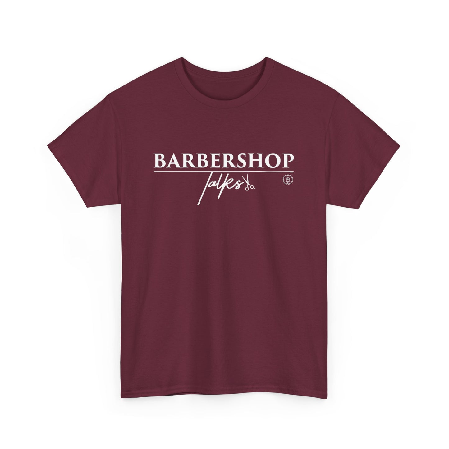 Barbershop Talk Logo White Shirt
