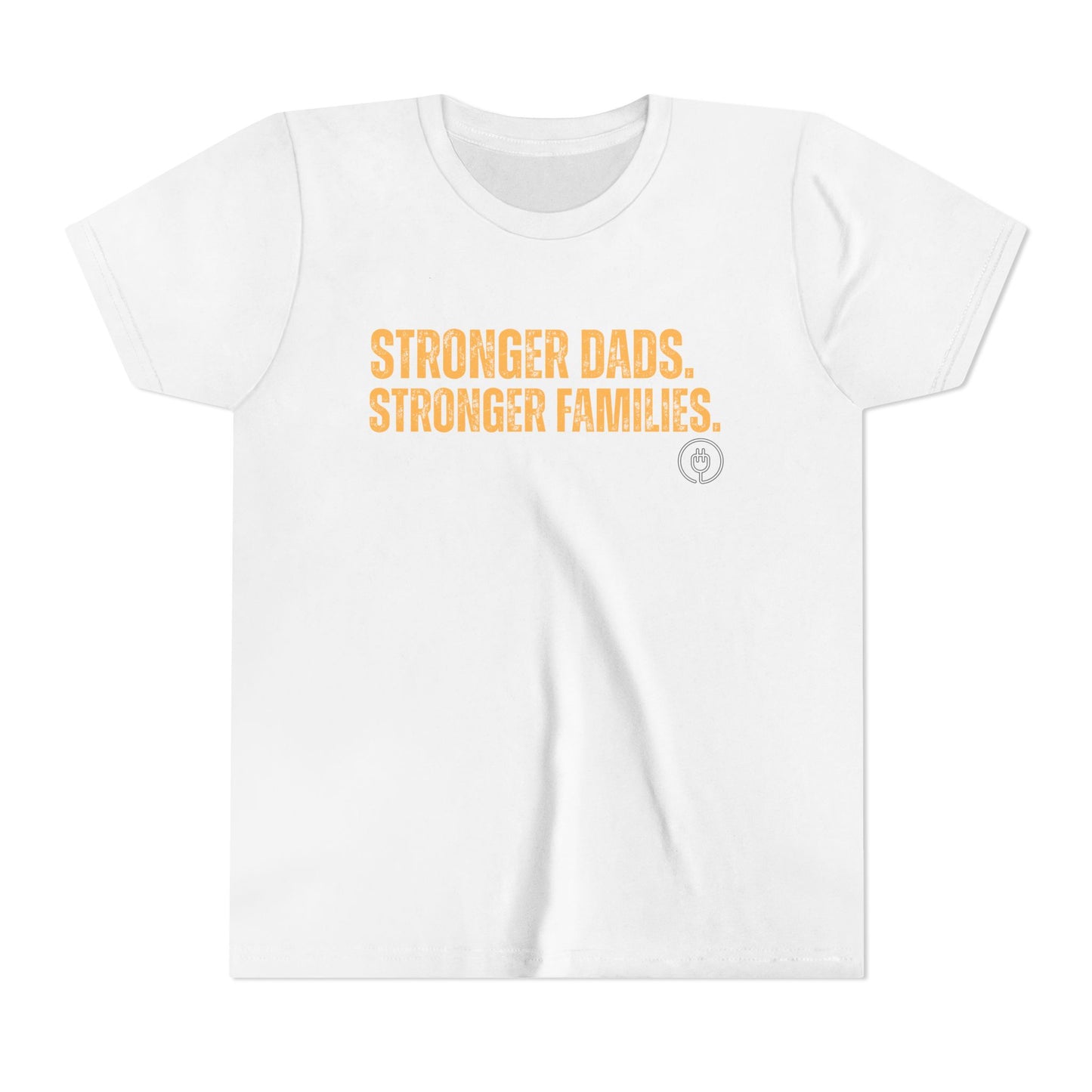 Youth Tee – "Stronger Dads, Stronger Families." Inspirational Kids Shirt for Father's Day & Family Support